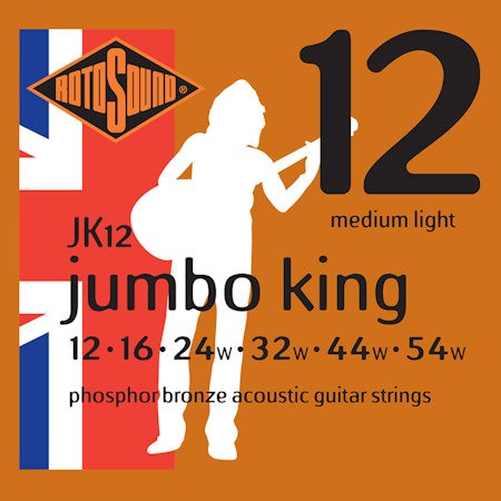 ROTOSOUND JUMBO KING 12 PHOSPHOR BRONZE WOUND - SNAREN AKOESTISCH 012 - 054