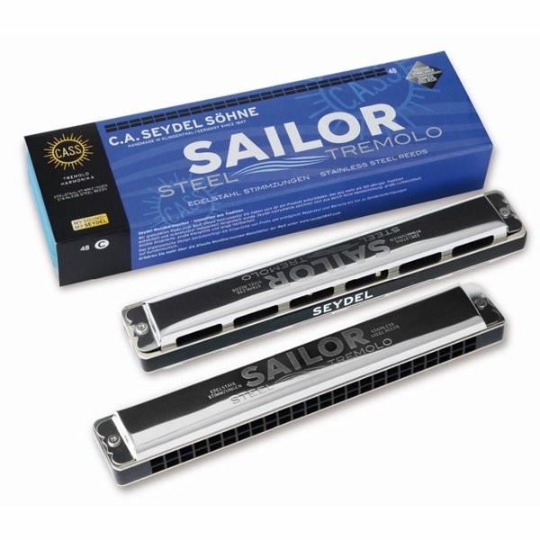 SEYDEL TREMOLO SAILOR STEEL C - MONDHARMONICA C 48 STANDARD RICHTER