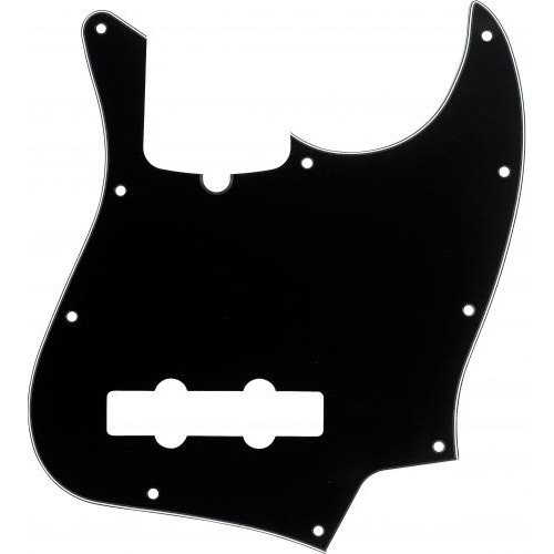 FENDER PICKGUARD JAZZ BASS 10 HOLE MOUNT W/ TRUSS ROD NOTCH 3-PLY - SLAGPLAAT ZWART 3 LAAGS 10 GATEN