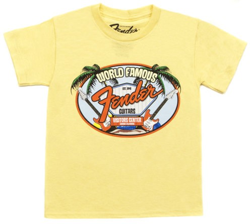 FENDER TEE 910-5002-406 - T-SHIRT WORLD FAMOUS YELLOW 4 JAAR