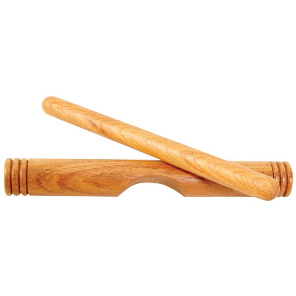 LATIN PERCUSSION LP211R STANDARD CLAVE EXOTIC HARDWOOD - CLAVES MET GELUIDSKAMER 25.5X4.5 CM