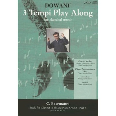BAERMANN, CARL - OPUS 63 PART 3 - STUDY FOR CLARINET BB / PIANO + 2CD