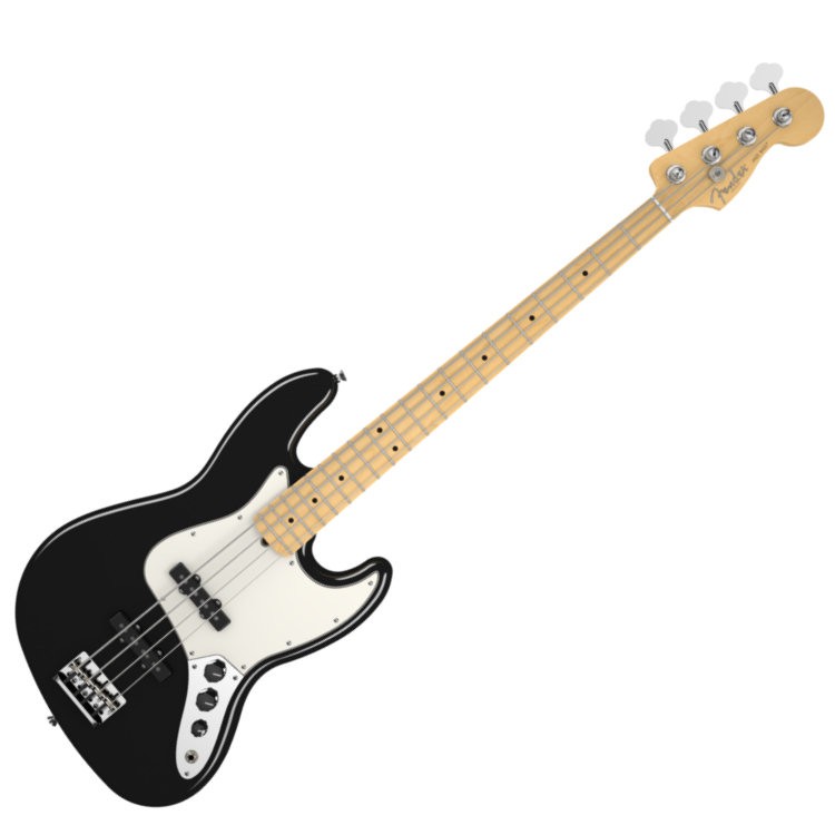 FENDER JAZZ BASS AMERICAN STANDARD 019-3702-706 - BASGITAAR MAPLE FRETBOARD ZWART