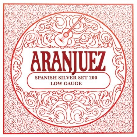 ARANJUEZ CLASSIC SILVER SET 200 - SNAREN KLASSIEK FLAMENCO LOW GAUGE BLACK NYLON