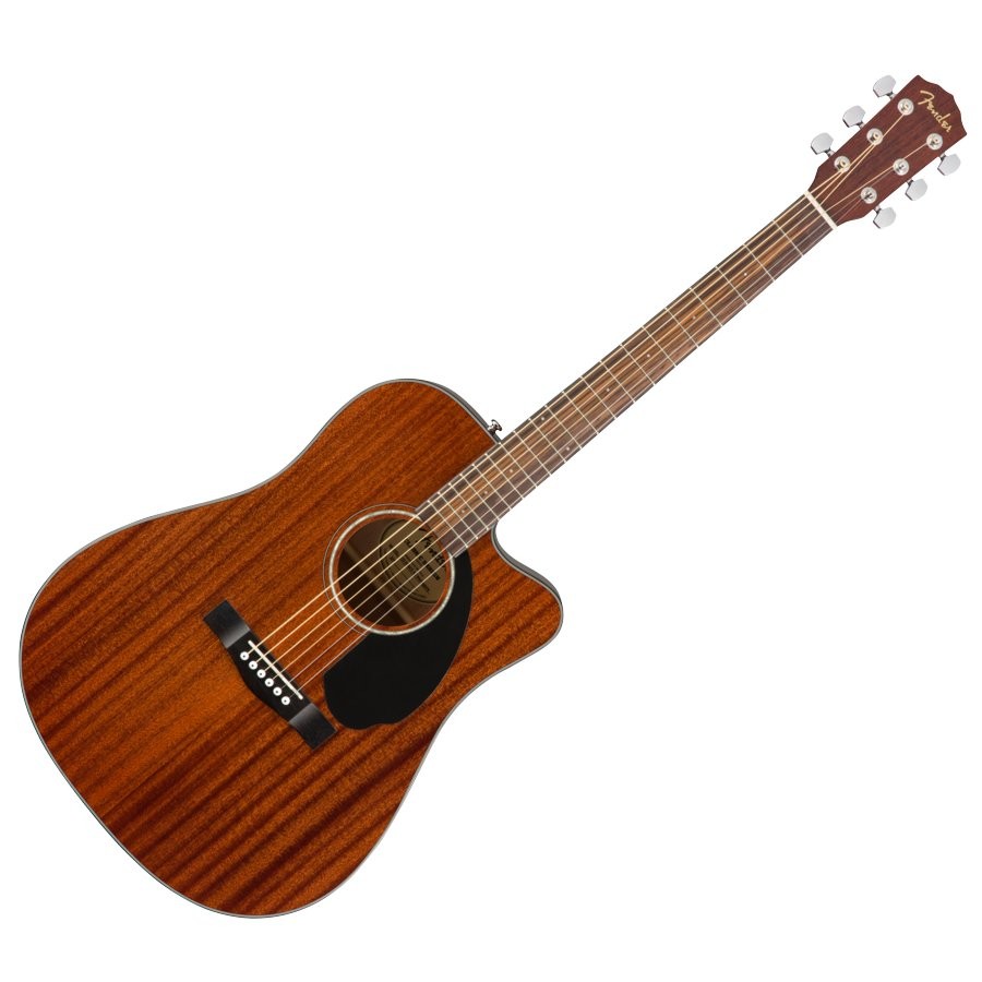 FENDER CD-60SCE ALL-MAHOGONY SOLID TOP - GITAAR WESTERN DREADNOUGHT MAHONIE + EQ CA