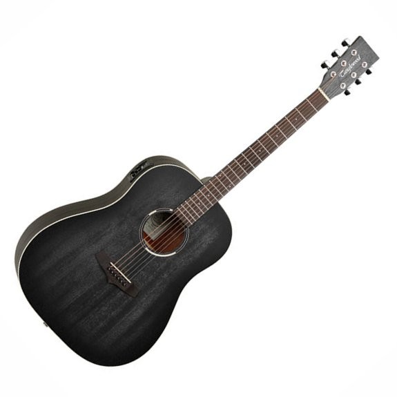 TANGLEWOOD BLACKBIRD SD E - GITAAR WESTERN DREADNOUGHT TRANSPARANT ZWART + EQ