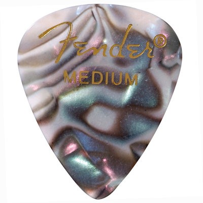 FENDER  351 PREMIUM CELLULOID PICKPACK 12 - PLECTRUM MEDIUM ABALONE