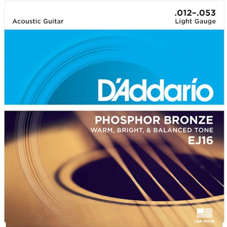 D'ADDARIO EJ16 - SNAREN 012-053 PHOSPHOR BRONZE