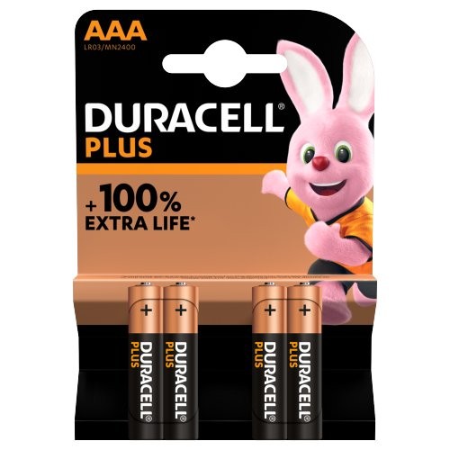 DURACELL MN2400 LR03 4-PACK - BATTERIJ ALKALINE AAA