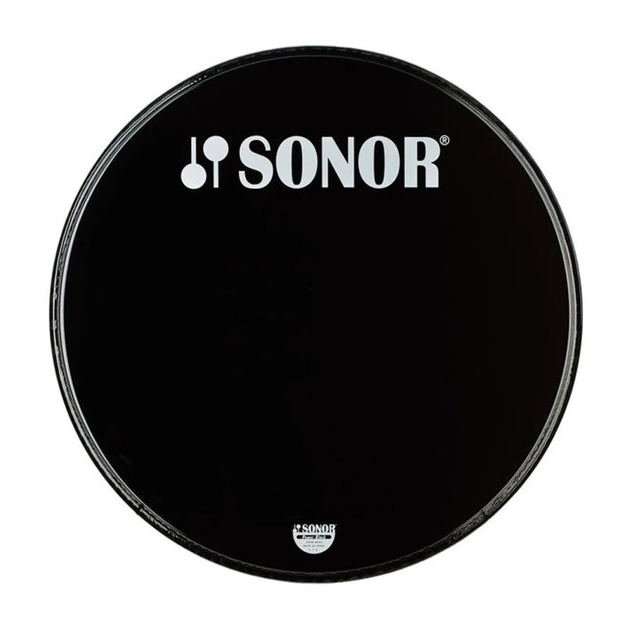 REMO BP22B/L + SONOR LOGO - DRUMVEL 22" BASSDRUM BLACK
