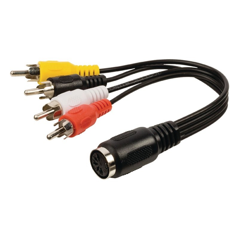 NEDIS CAGL20475BK02 - KABEL DIN 5P CONTRA - 4X RCA