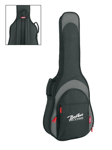 BOSTON W-25-BG - GITAARTAS WESTERN 25MM BLACK/GREY
