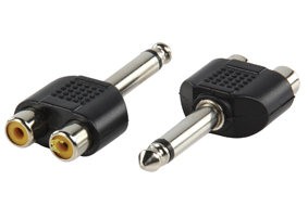 CAGP23944BK - ADAPTER 1X6.3MONO-2XRCA CONTRA