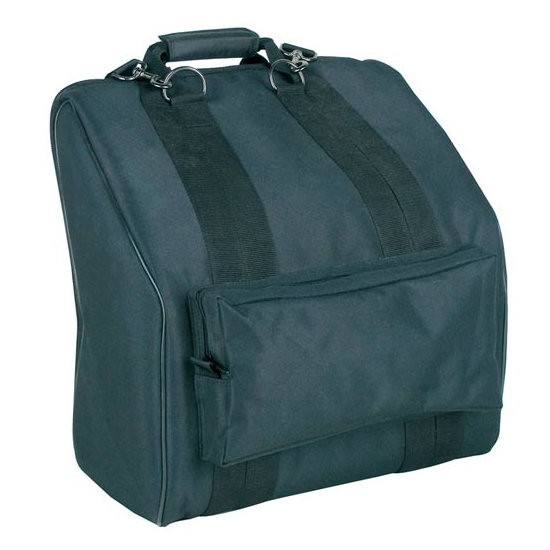 Boston ACB-1041 zwarte accordeon tas met twee rugriemen voor een accordeon met 41 toetsen en 120 bassen.