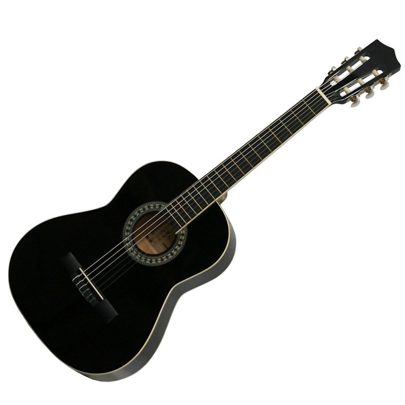 Gomez 036/BK driekwart Spaans / klassieke gitaar met nylon snaren in de kleur Zwart