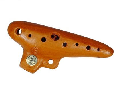 SCHWARZ OC-13-G - OCARINA G 13CM BRUIN KERAMISCH MET HOES