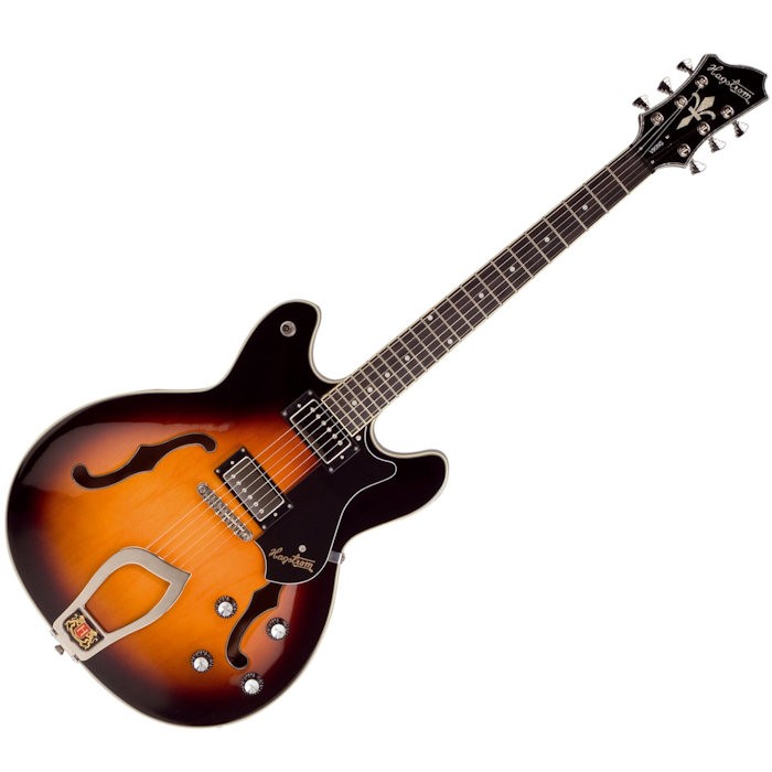 HAGSTROM VIKING VIK18 TOBACCO BURST - GITAAR ELEKTRISCH HOLLOW BODY