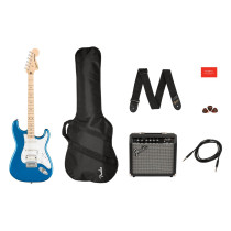 SQUIER STRATOCASTER AFFINITY HSS PACK MN LPB 15G - GITAAR ELEKTRISCH BLAUW + 15 AMP + ACCESSOIRES