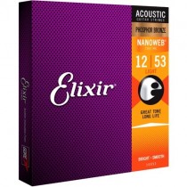 ELIXIR 16052 NANOWEB LIGHT - SNAREN 012-053 PHOSPHOR BRONZE