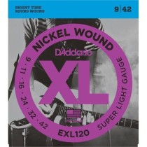 D'ADDARIO EXL120 - SNAREN 009-042 NICKELWOUND
