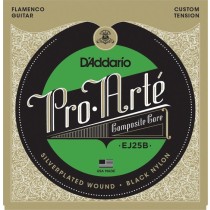 D'ADDARIO EJ25B - SNAREN NYLON FLAMENGO TENSION BLACK TREBLES