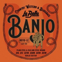 LA BELLA L-BG110-LE 6-STRING - SNAREN BANJO GITAAR 010-051 LOOP END SILK & STEEL