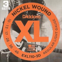 D'ADDARIO EXL110 3 PACK - SNAREN 010-046 NICKELWOUND