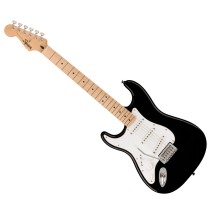 SQUIER STRATOCASTER SONIC LH MN WPG BLK - GITAAR ELEKTRISH BLACK MAPLE FINGERBOARD LINKSHANDIG