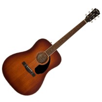 FENDER PD-220E DREAD ACB MAH ALL MAHOGANY - GITAAR WESTERN DREADNOUGT AGED COGNAC BURST + KOFFER