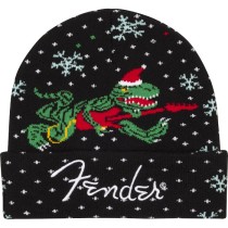 FENDER BEANIE 2023 UGLY CHRISTMAS - MUTS ZWART KERSTPRINT ONE SIZE FITS MOST