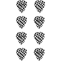 FENDER WAVY CHECKERBOARD 351 CELLULOID PICKS 8-PACK - PLECTRUM MEDIUM 351 MODEL SCHAAKBORD MOTIEF