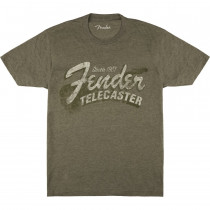 FENDER TEE 9101291397 SMALL - T-SHIRT SINCE 1951 TELECASTER MILITARY HEATHER GREEN