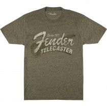 FENDER TEE 9101291897 XX LARGE - T-SHIRT SINCE 1951 TELECASTER MILITARY HEATHER GREEN