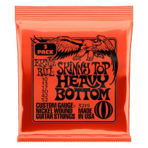 ERNIE BALL 3215 SKINNY TOP HEAVY BOTTOM 3-PACK - SNAREN 010-052 NICKEL WOUND