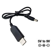 BOSTON BPC-9V1A - KABEL USB 5V - DC 9V CENTER NEGATIVE -POWERBANK-