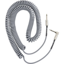 FENDER CONTOUR COIL CABLE INS INCA SILVER 0990573024 - KABEL INSTRUMENT JACK 6.3 9MTR 30' KRULKABEL