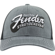 FENDER STRETCH CAP HTR GREY - PET STRATOCASTER GUITAR HAT HEATHER GREY