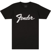 FENDER TEE TRANSITION LOGO XX LARGE - T-SHIRT ZWART BACK- GUITAR & AMP RELEASE DATES XXL