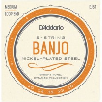 D'ADDARIO EJ61 - SNAREN BANJO 5-STRING 10-12-16-23