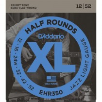 D'ADDARIO EHR350 HALF ROUNDS - SNAREN 012-052 SEMI-FLAT WOUND