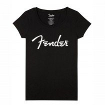 FENDER LADY TEE 9193020504 X LARGE - T-SHIRT ZWART SPAGHETTI LOGO XL