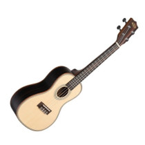 KALA KA-SSEBY-C SOLID SPRUCE TOP - UKELELE CONCERT EBBEN ZIJ EN ACHTERKANT + DRAAGTAS