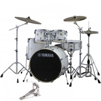 YAMAHA STAGE CUSTOM BIRCH PURE WHITE JSBP0F5PWH6W - DRUMSTEL FUSION 5-DELIG 20" BD + hardware