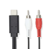 NEDIS CCGL64240BK10 - KABEL USB C - 2X RCA 1 METER