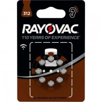 RAYOVAC RAY-312B-8P KNOOPCEL 8-PACK - BATTERIJ GEHOORAPPARAAT PR41 1.4V 312