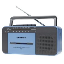 CROSLEY CT102A PORTABLE CASSETTE PLAYER - BLUE/GREY - CASSETTESPELER BLAUW GRIJS + MIC & BLUETOOTH