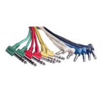 STAGG SPC060LS E 6-PACK - KABEL PATCH JACK 6.3 HAAKS STEREO 60CM