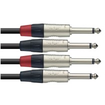 STAGG NTC6PR DELUXE REAN - KABEL AUDIO TWIN JACK 6.3 6 METER