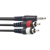 STAGG SYC1/MPSB2CM E - KABEL AUDIO JACK 3.5 STEREO - 2X RCA 1 METER