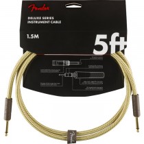 FENDER DELUXE SERIES 5' CABLE TWEED - KABEL JACK 6.3 BEIGE 1.5MTR